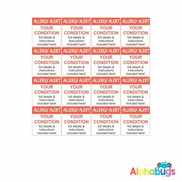 Allergy Alert Labels