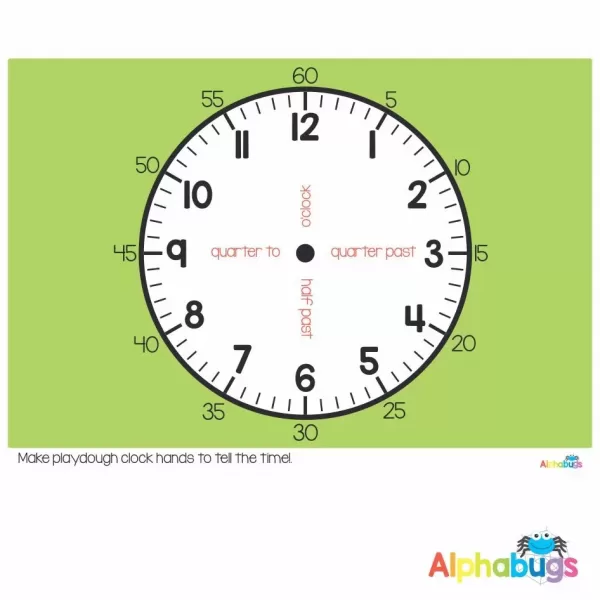 Playdough Mat – Clock Face 2