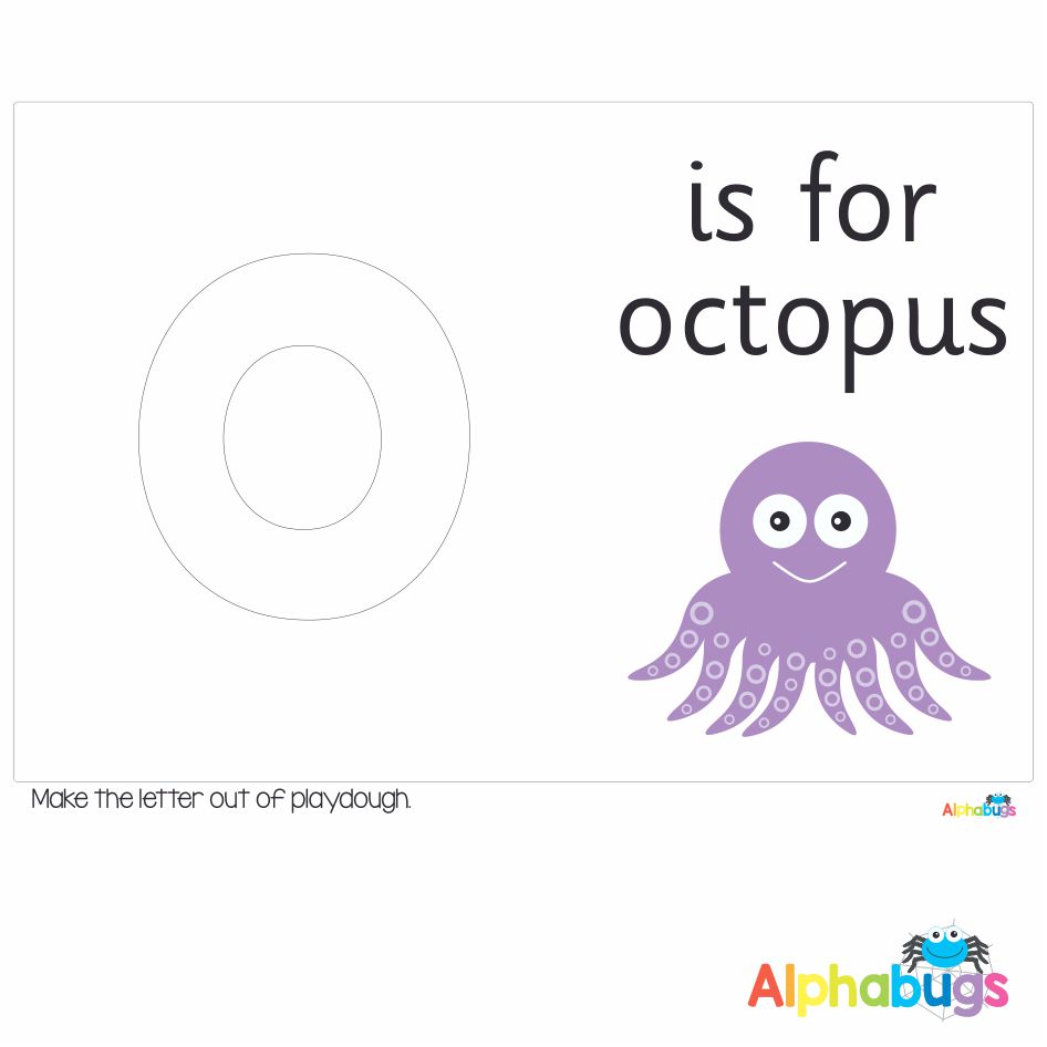 Playdough Mat - Learning Letters o | Alphabugs