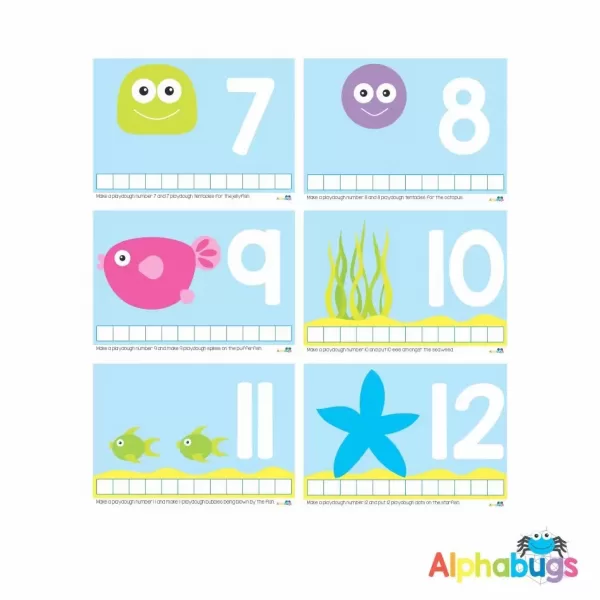 Playdough Mat – Under the Sea Counting 7-12