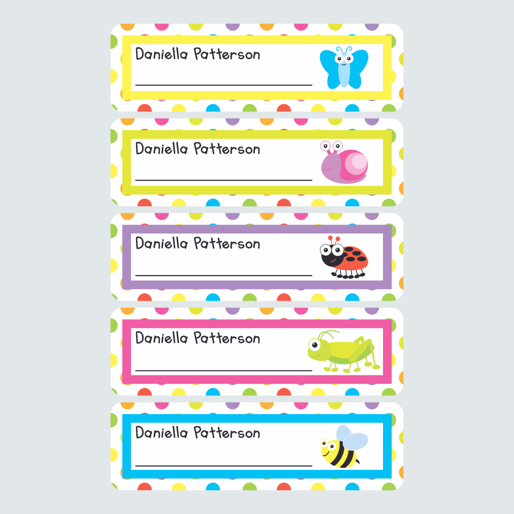 Small Personalised Stickers | Alphabugs