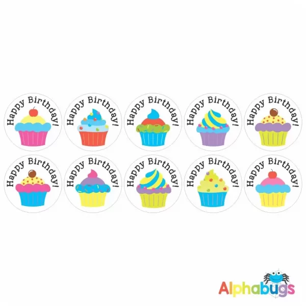 Birthday Stickers – Cupcakes