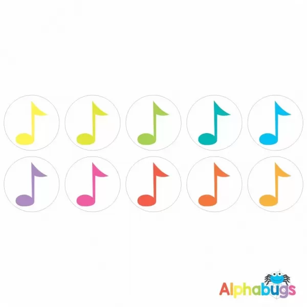 Music Stickers – Colourful Crotchets