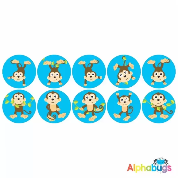 Themed Stickers – Monkey Mischief 1