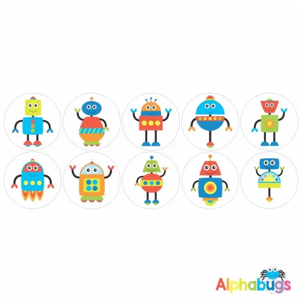 Themed Stickers – Rocking Robots 1
