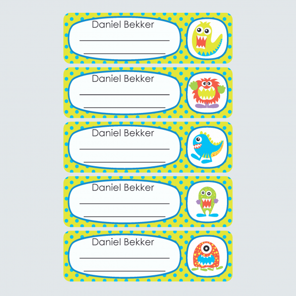 Small Book Labels – Monstrous Monsters