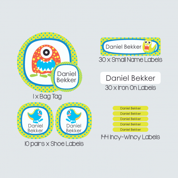 Essential Kids Label Pack – Monstrous Monsters