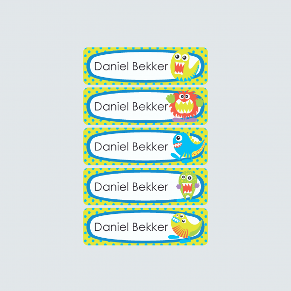 Small Name Labels – Monstrous Monsters