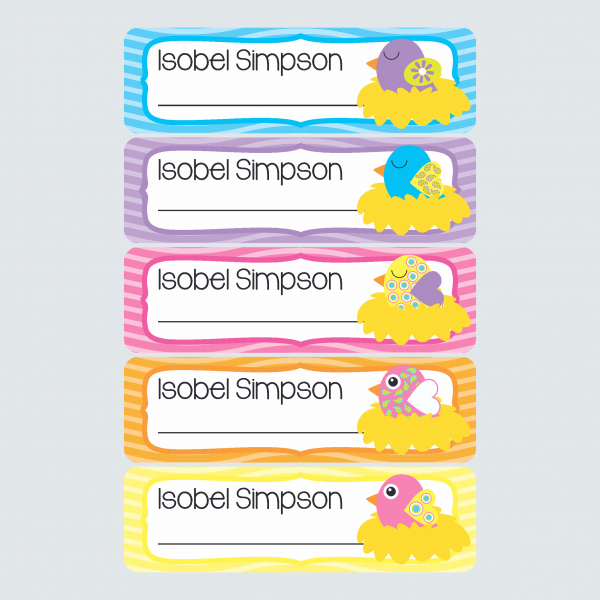 Small Book Labels – Beautiful Birds