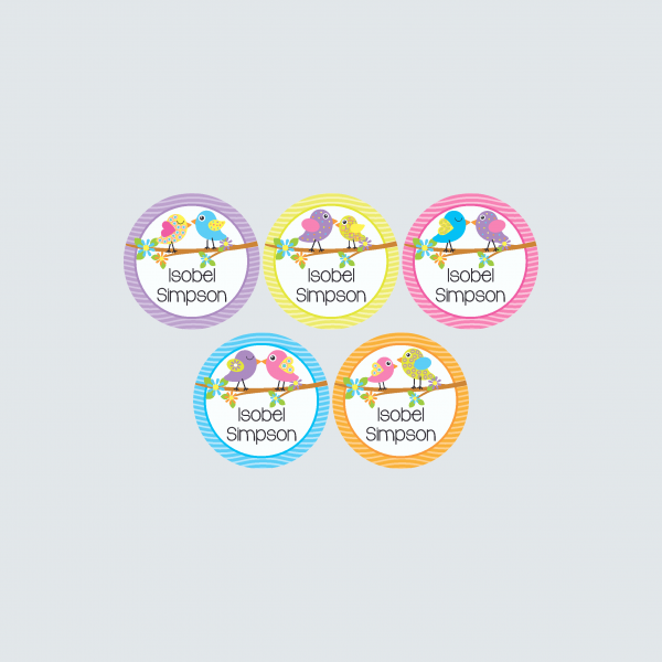Small Round Labels – Beautiful Birds