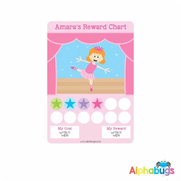 Magnetic Reward Chart – Beautiful Ballerinas Redhead