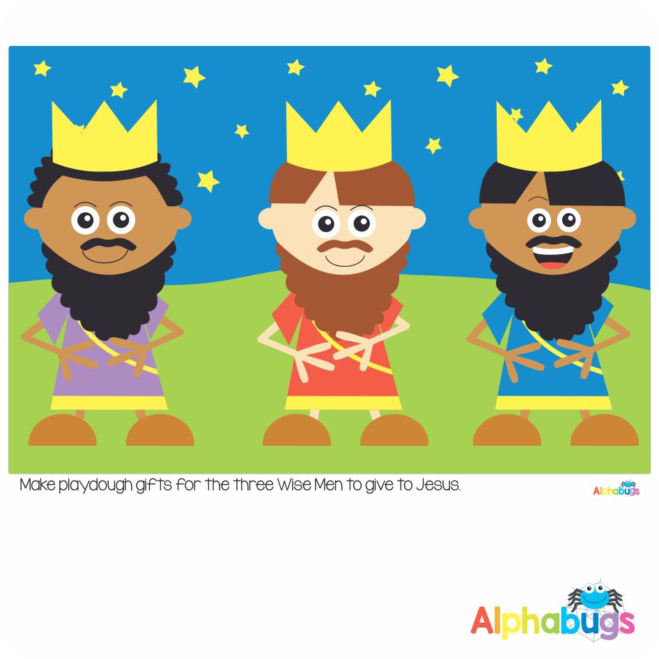 Home Printable - Colour n Draw A Saviour Is Born | Alphabugs