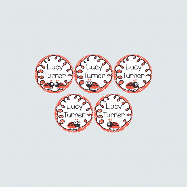 Small Round Labels – Little Ladybug
