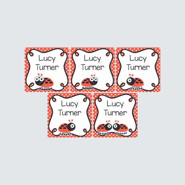 Square Labels – Little Ladybug