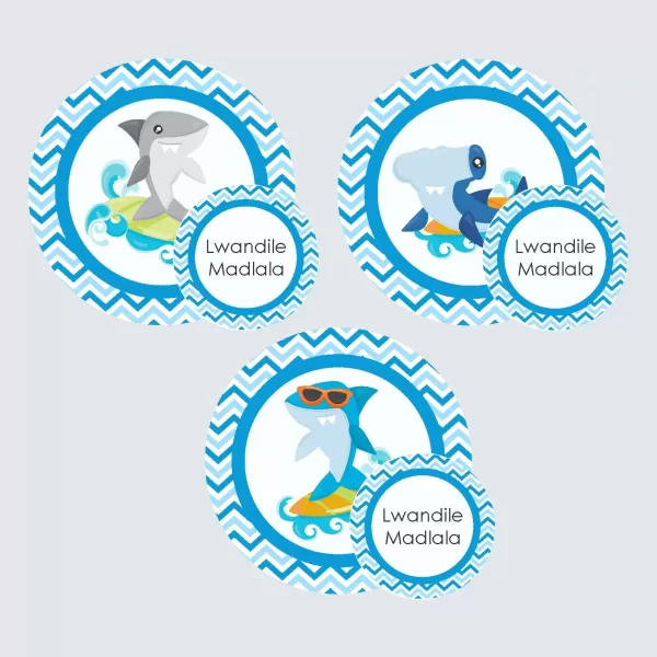 Zip Tags – Shark Attack