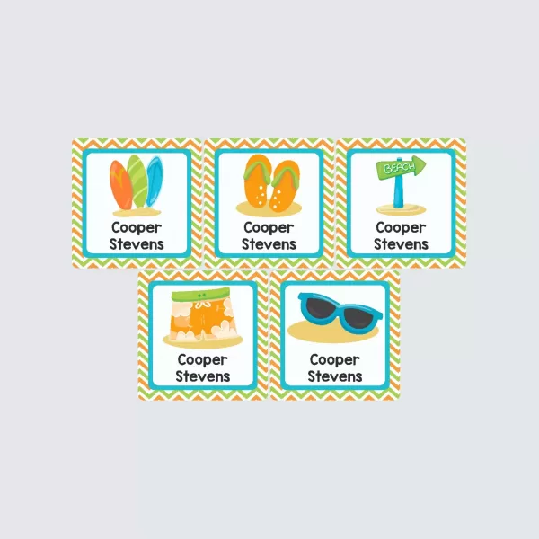 Square Labels – Surfs Up