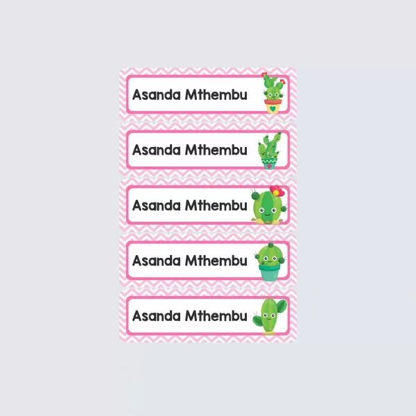 Small Name Labels – Cactus Makes Perfect
