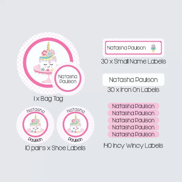 Essential Kids Label Pack – Unicorn Treats