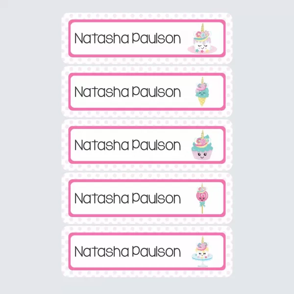 Large Name Labels – Unicorn Treats