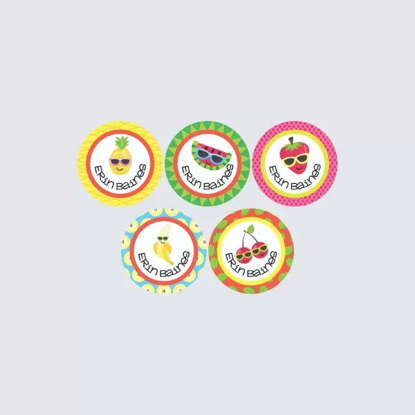 Small Round Labels – Cutie Fruity