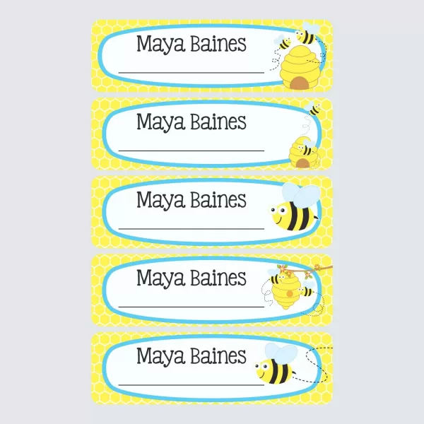 Small Book Labels – Busy Bees