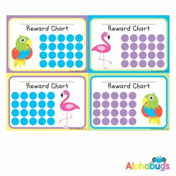 School Reward Chart – Flamingos and Parrots