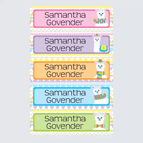 Large Name Labels – La La Llama