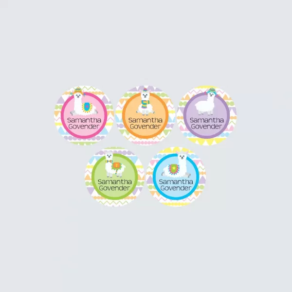 Small Round Labels – La La Llama