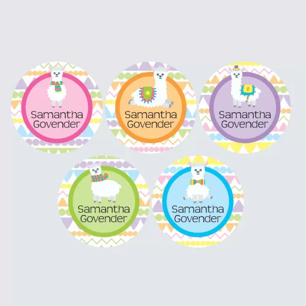 Large Round Labels – La La Llama