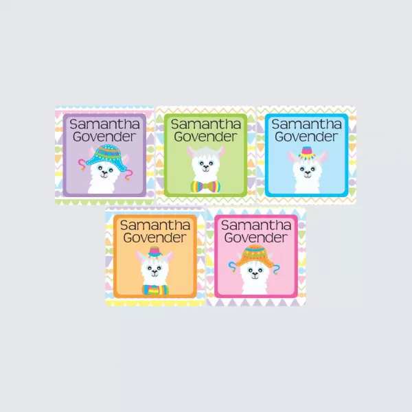 Square Labels – La La Llama