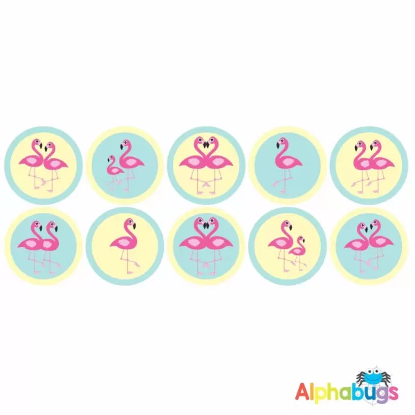 Themed Stickers – Fab Flamingos