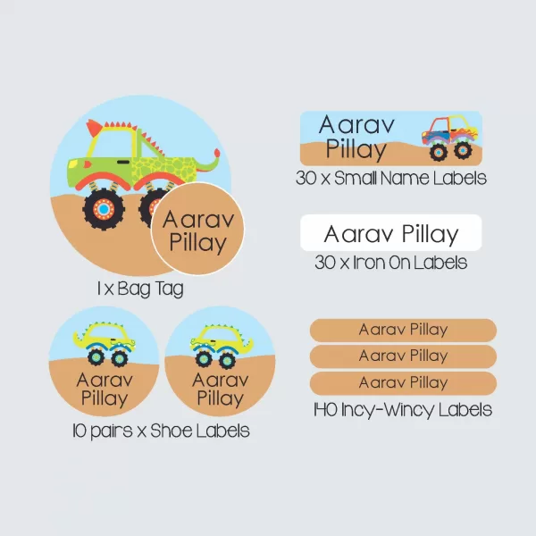 Essential Kids Label Pack – Monster Movers