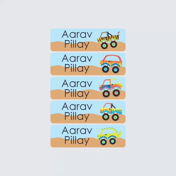 Small Name Labels – Monster Movers