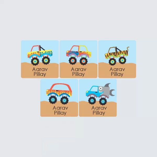Square Labels – Monster Movers