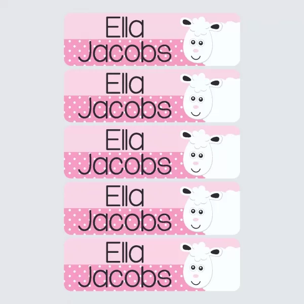 Large Name Labels – Little Lamb
