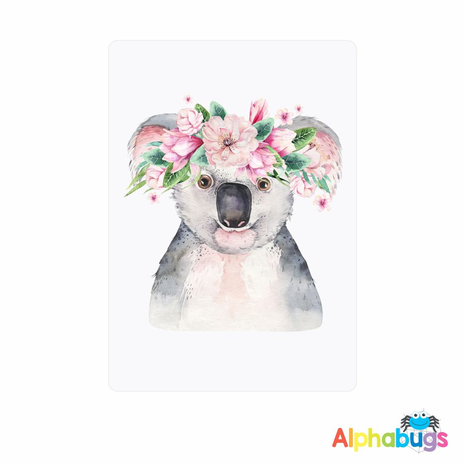 Wall Decor Flower Crown Koala Alphabugs