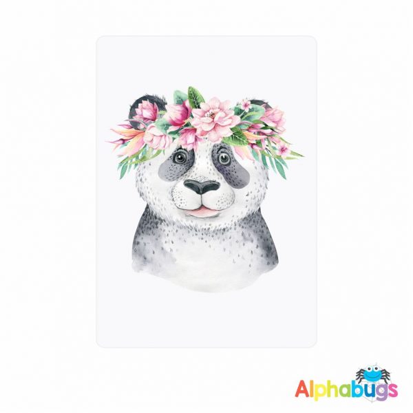 Wall Decor Flower Crown Panda Alphabugs