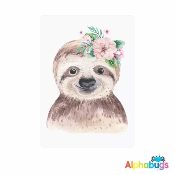 Wall Decor – Flower Crown Sloth
