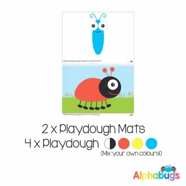 .Playdough Play Set – Alphabugs (2M+4D)