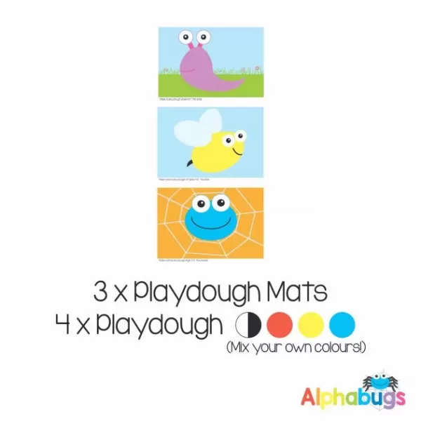 .Playdough Play Set – Alphabugs (3M+4D)