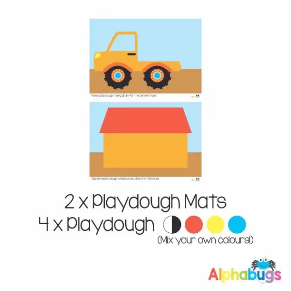 .Playdough Play Set – Boys at Work (2M+4D)