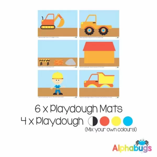 .Playdough Play Set – Boys at Work (6M+4D)