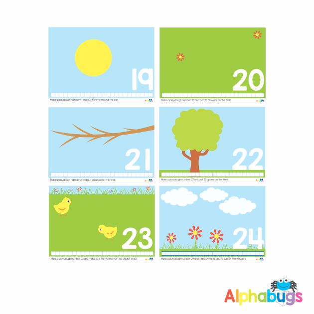 Playdough Mat In The Garden 1924 Alphabugs