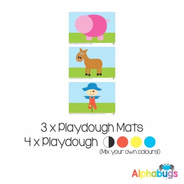 .Playdough Play Set – At the Farm (3M+4D)
