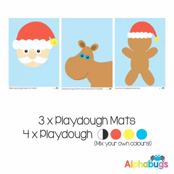 .Playdough Play Set – Christmas Characters (3M+4D)