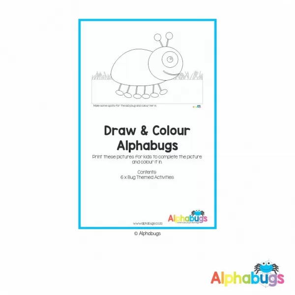 Home Printable – Colour n Draw Alphabugs