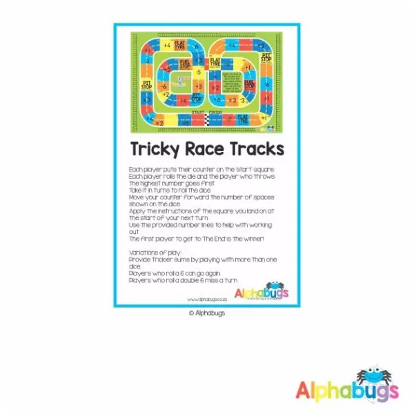 Home Printable – Tricky Race Tracks
