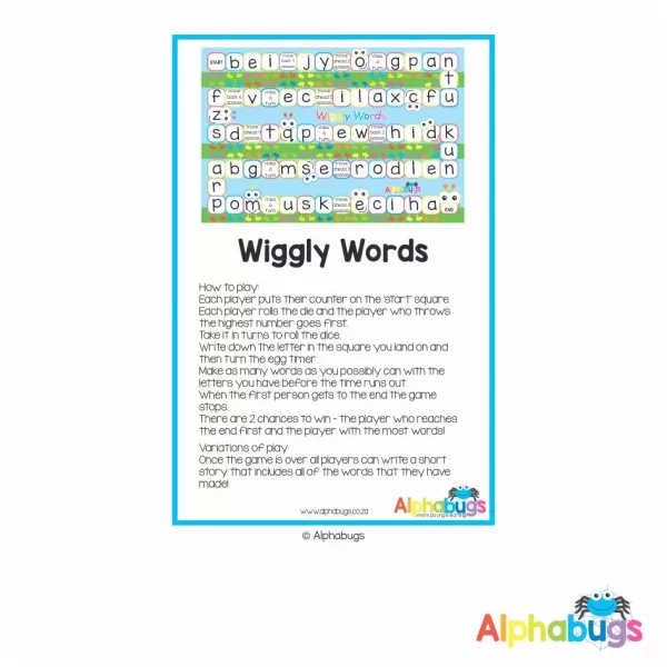 Home Printable – Wiggly Words