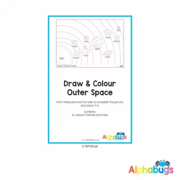 Home Printable – Colour n Draw Outer Space
