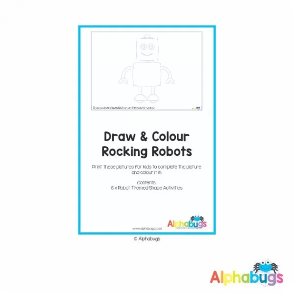 Home Printable – Colour n Draw Rocking Robots